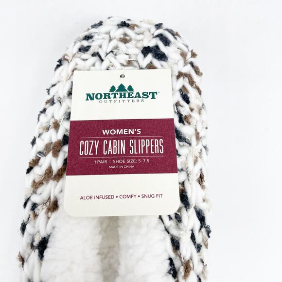 Northeast Outfitters Cozy Cabin Chunky Space Dye Slipper Brown Womens Size 5-7.5 - Picture 2 of 5